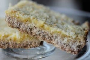Sugar and Gluten Free Lemon Coconut Bars