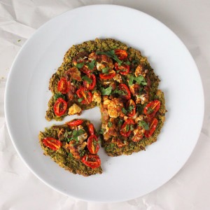 chickpea quinoa chard pizza
