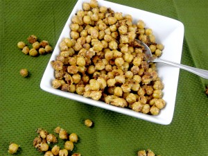 garlic parmesan roasted chickpeas