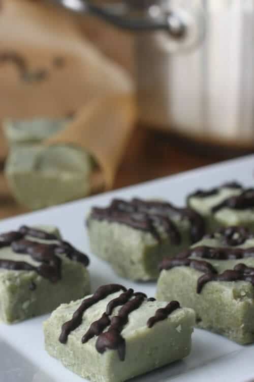 Mint Fudge Recipe - Vegan and Sugar Free with Natural Colors. Great for St. Patrick's Day