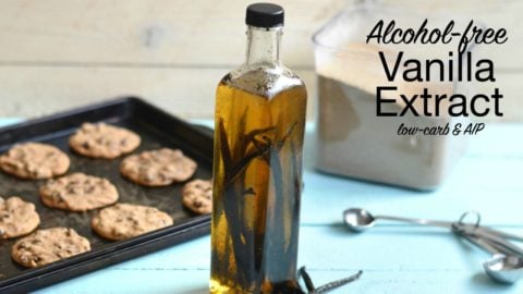 Homemade Vanilla Extract that's Alcohol-free! If you're avoiding alcohol for dietary or other reasons, getting the great flavor of vanilla can be hard, but you're covered with this simple recipe!