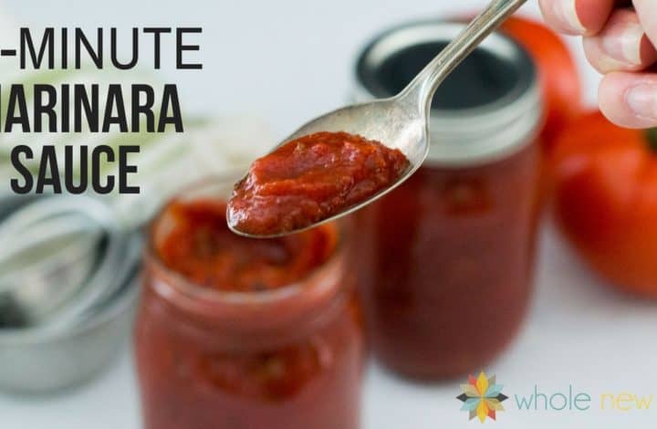 Skip the store-bought jarred pasta sauce and make this Quick and Easy Marinara Sauce instead -- it's just perfect for pasta, zoodles, pizza, veggies and more!