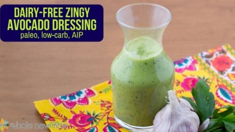 f you love avocados, you'll love this Creamy Vegan Avocado Dressing Recipe - it's dairy-free, low carb, and AIP too, has none of the toxic ingredients found in store bought dressings and makes a great dip too!
