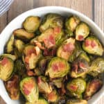 oven roasted brussels sprouts with bacon