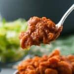 spoonful of sugar-free baked beans