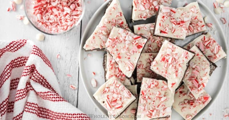 Easy Keto Peppermint Bark -- Low carb, Sugar free (4-Ingredients)