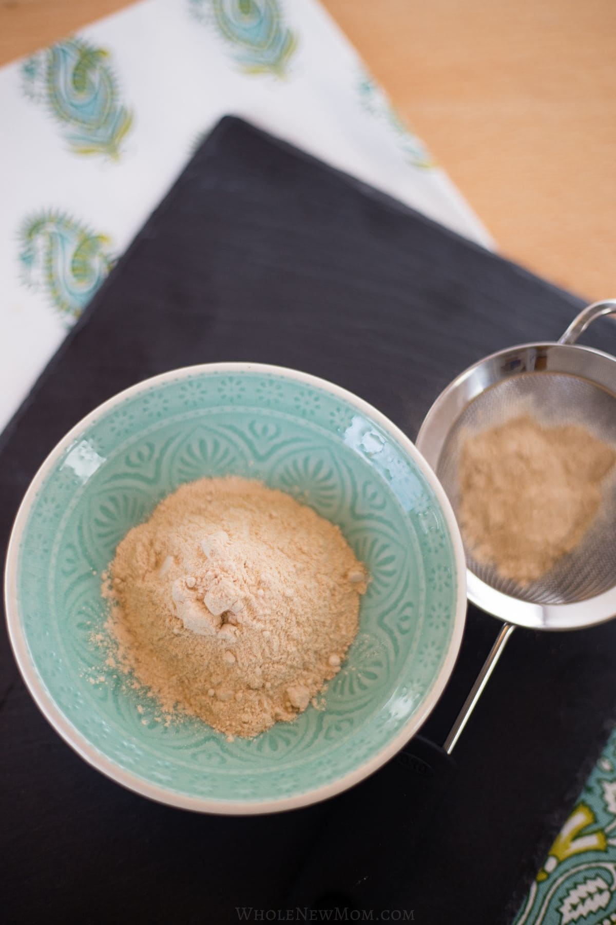 homemade unrefined sugar in a small bowl.