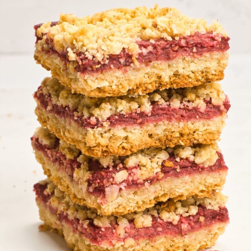 Sour Raspberry Bar Gluten-Free Raspberry Bars (Healthy, Easy, Naturally Sweetened)