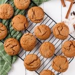 gluten-free ginger cookies on cooling rack.