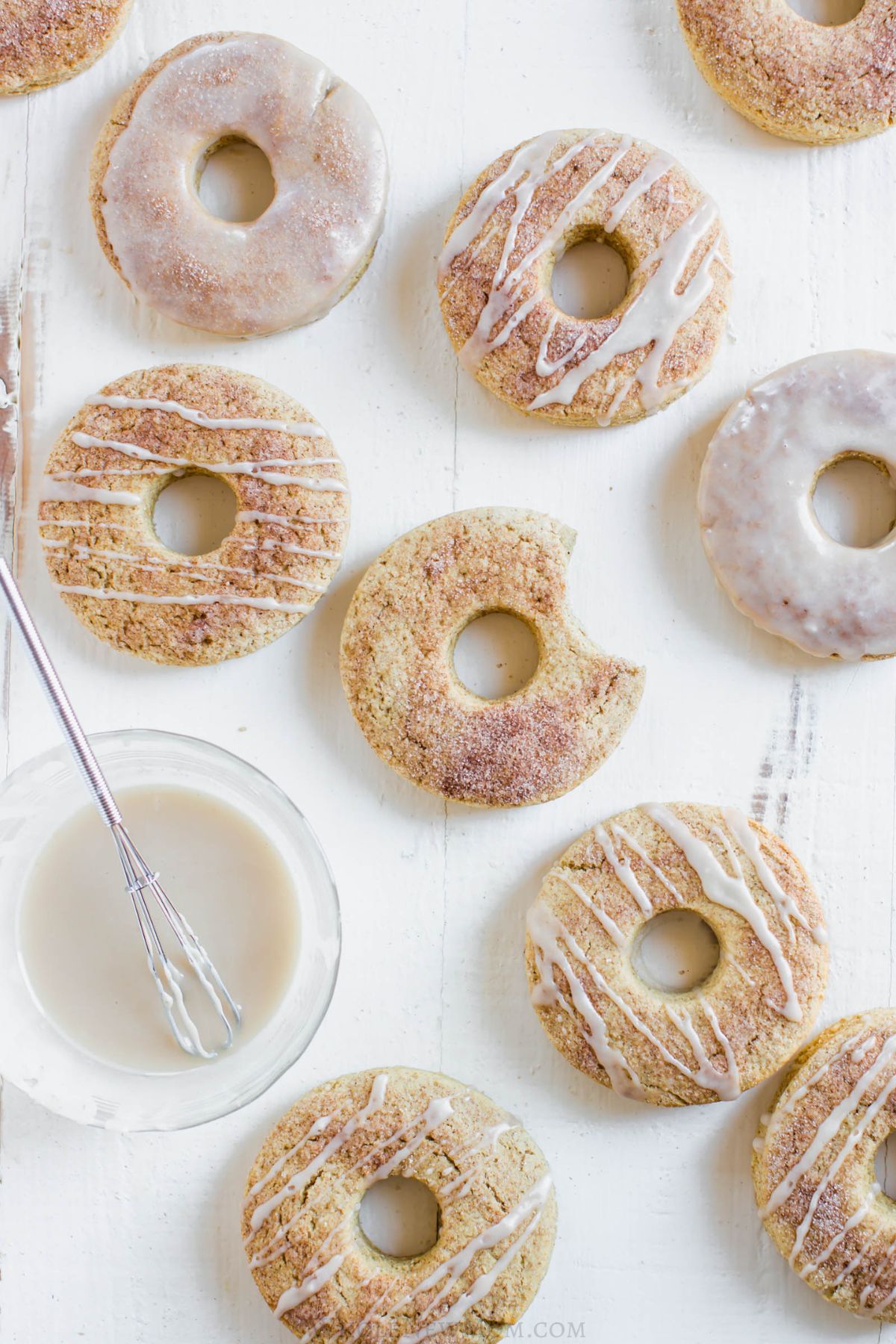 healthy whole-grain doughnuts with healthy glaze.