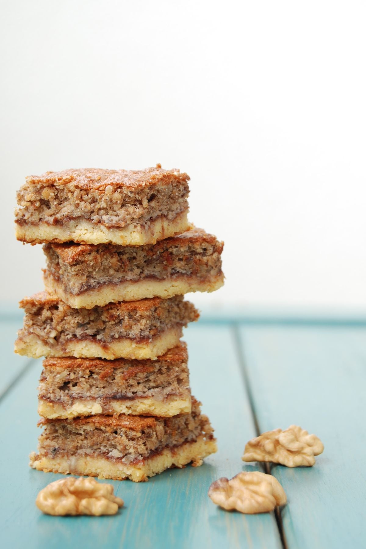 coconut flour breakfast bars in a stack.