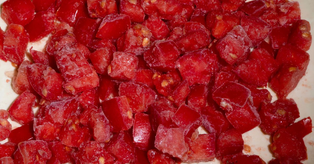 frozen diced tomatoes.
