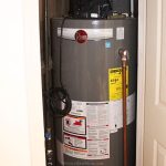 water heater in closet for post about water alarm preventing water damage.