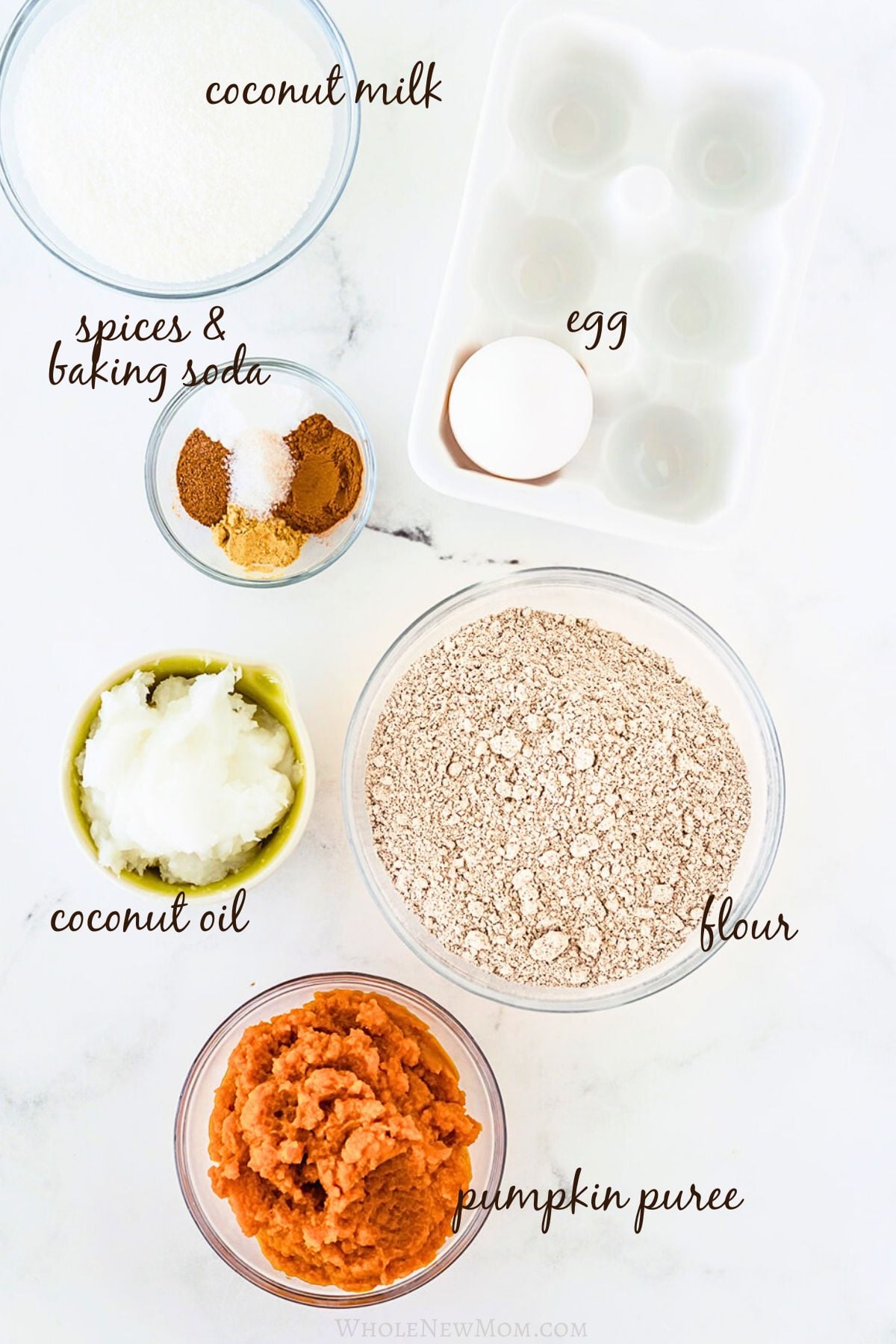 gluten-free pumpkin snickerdoodle ingredients.