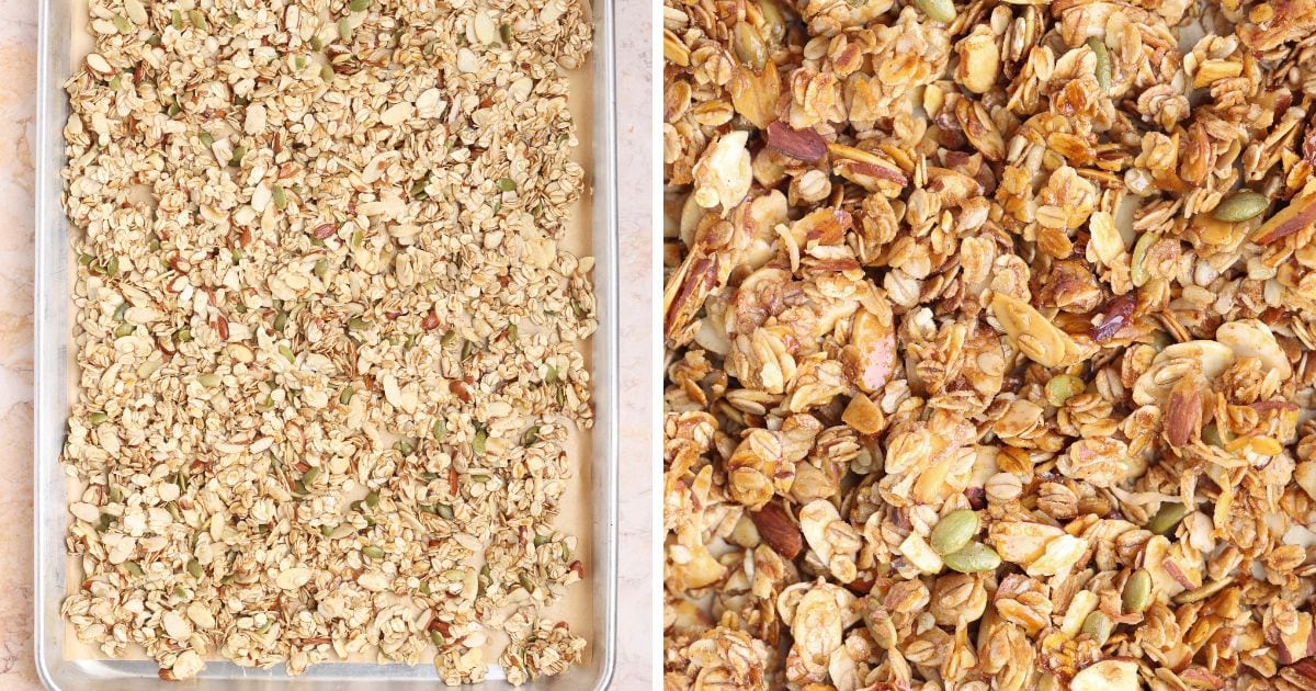 steps for making sugar-free granola.