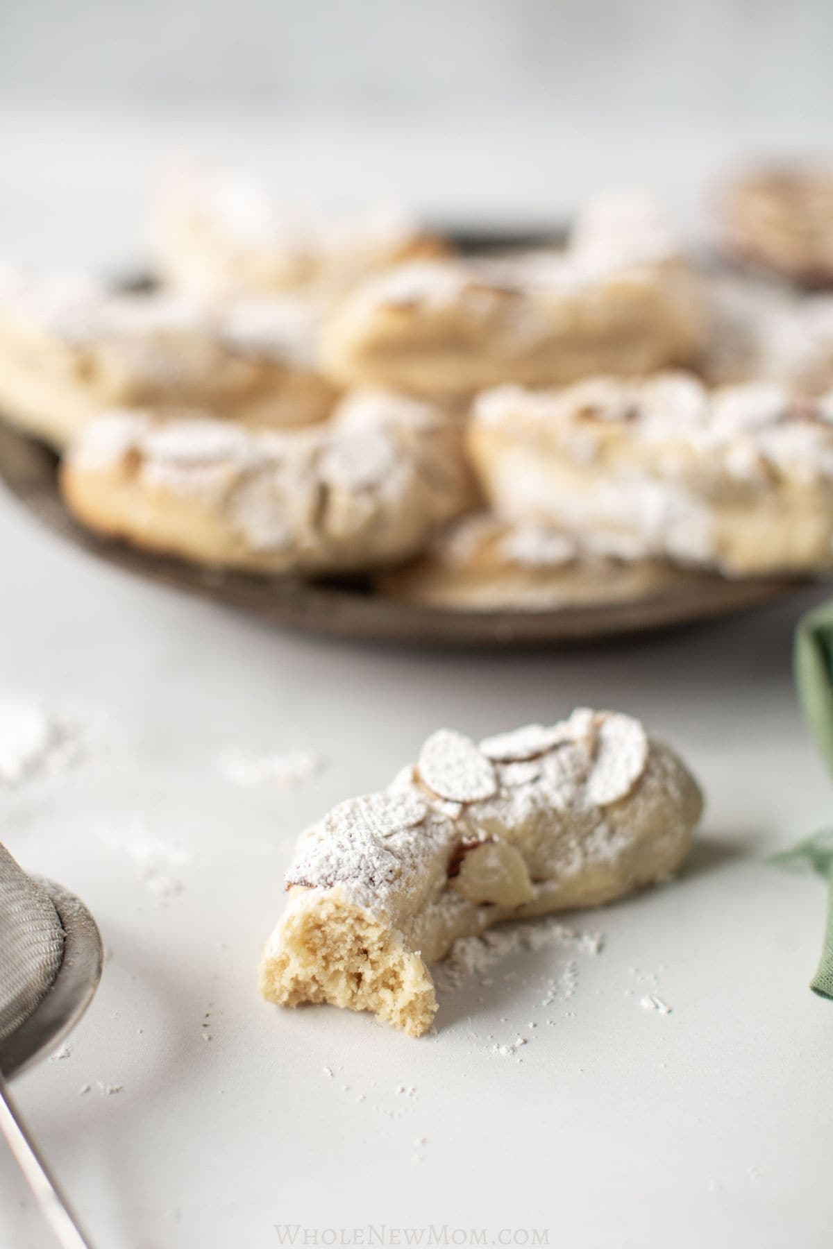 almond flour crescent cookies.