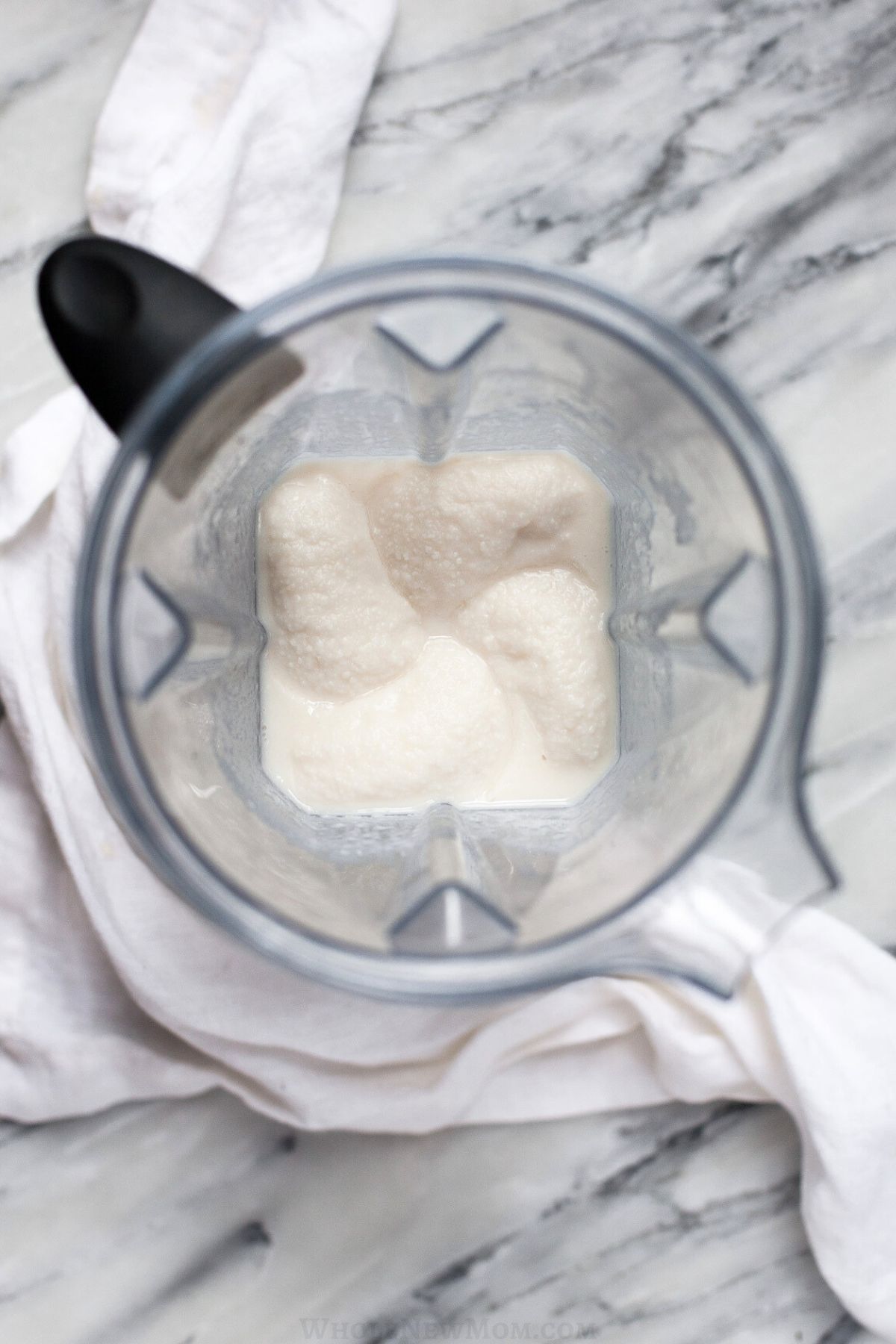 homemade coconut butter in vitamix.