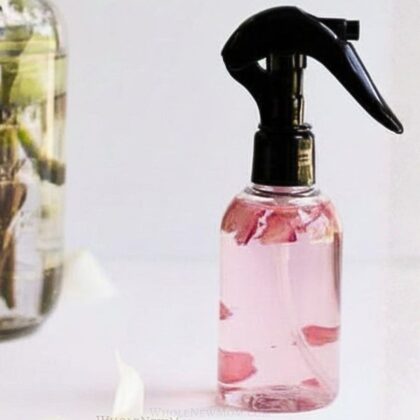 homemade rose water spray.