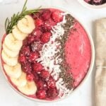 cranberry smoothie bowl.