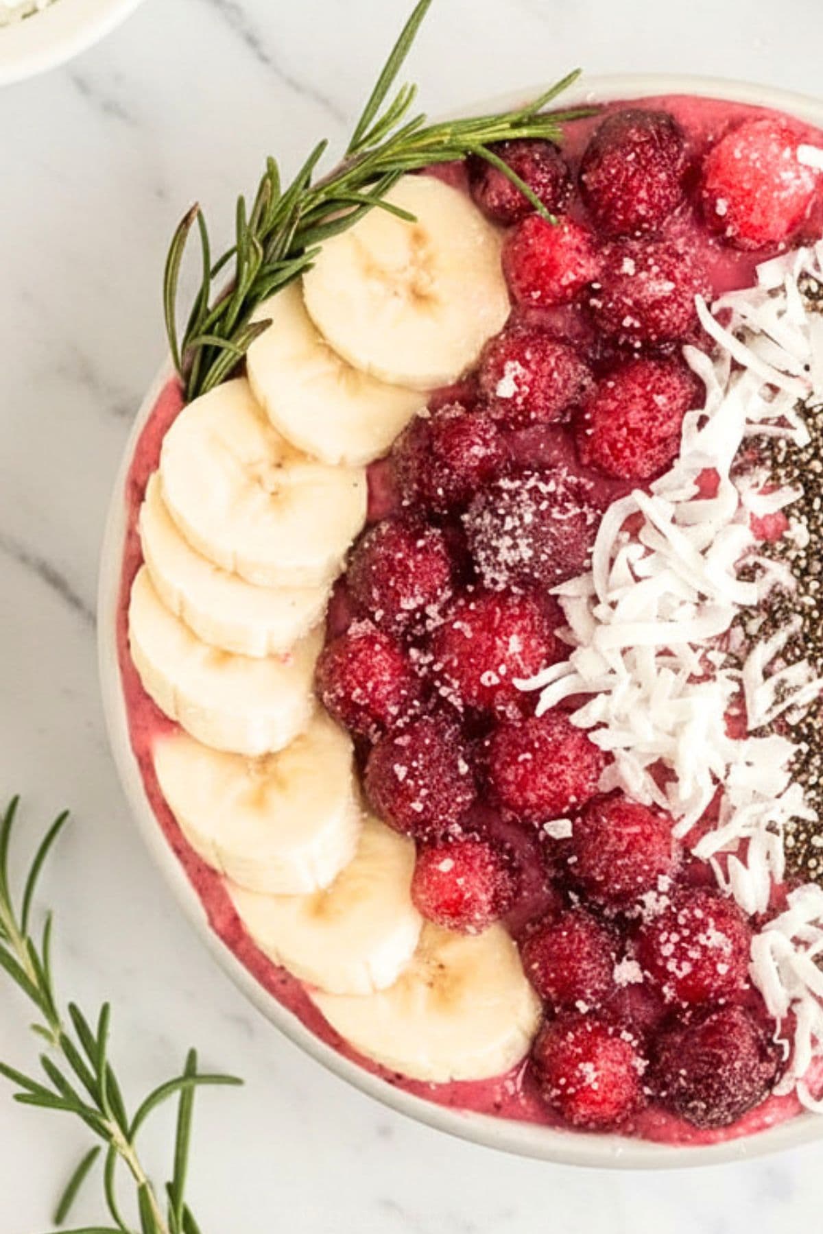 cranberry smoothie bowl.