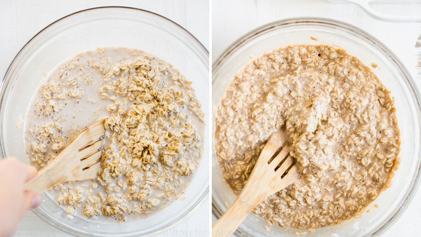 soaking oats in coconut milk for baking gluten free baked oatmeal.
