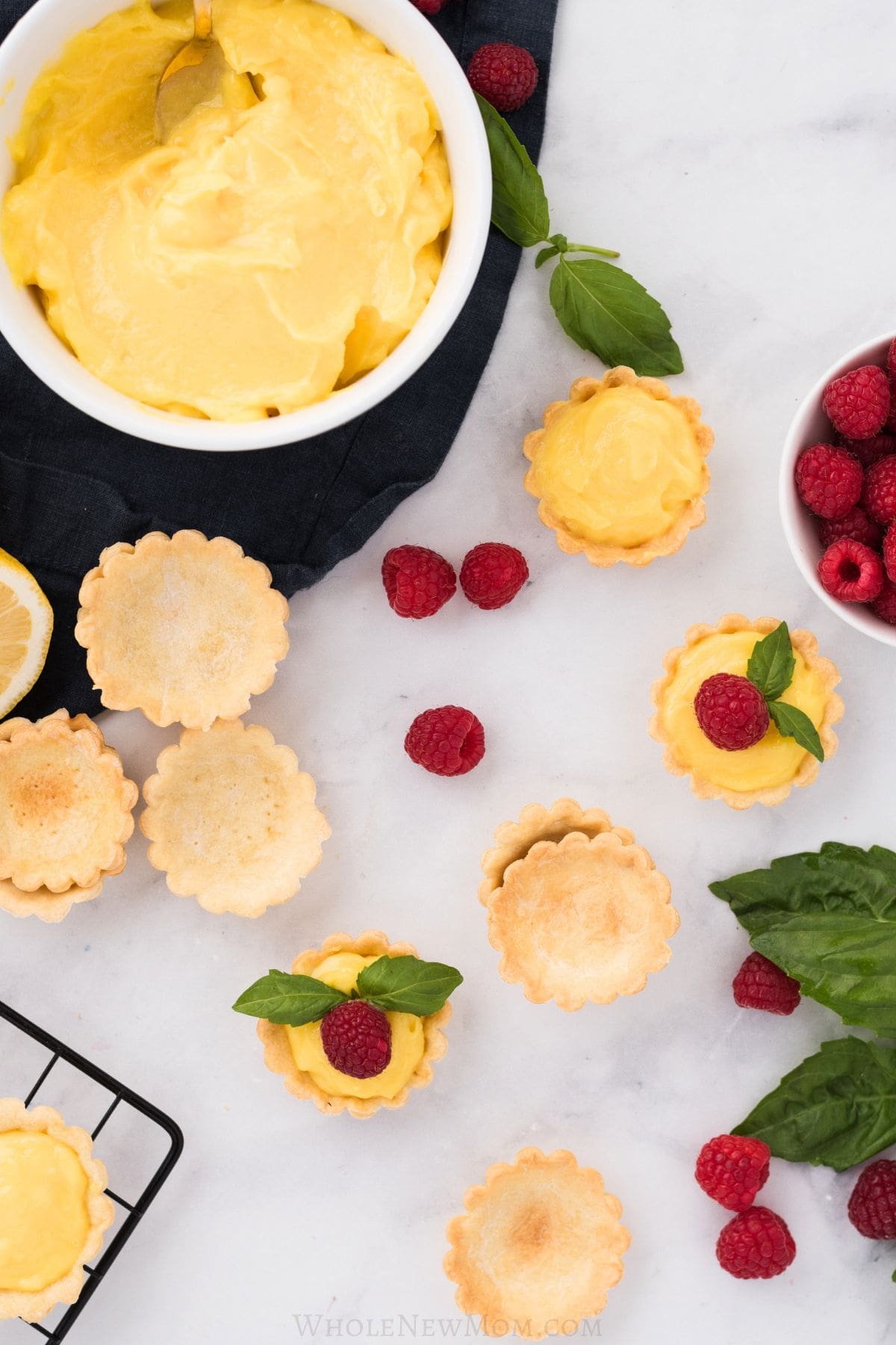 mini lemon tarts gluten free with lemon curd filling