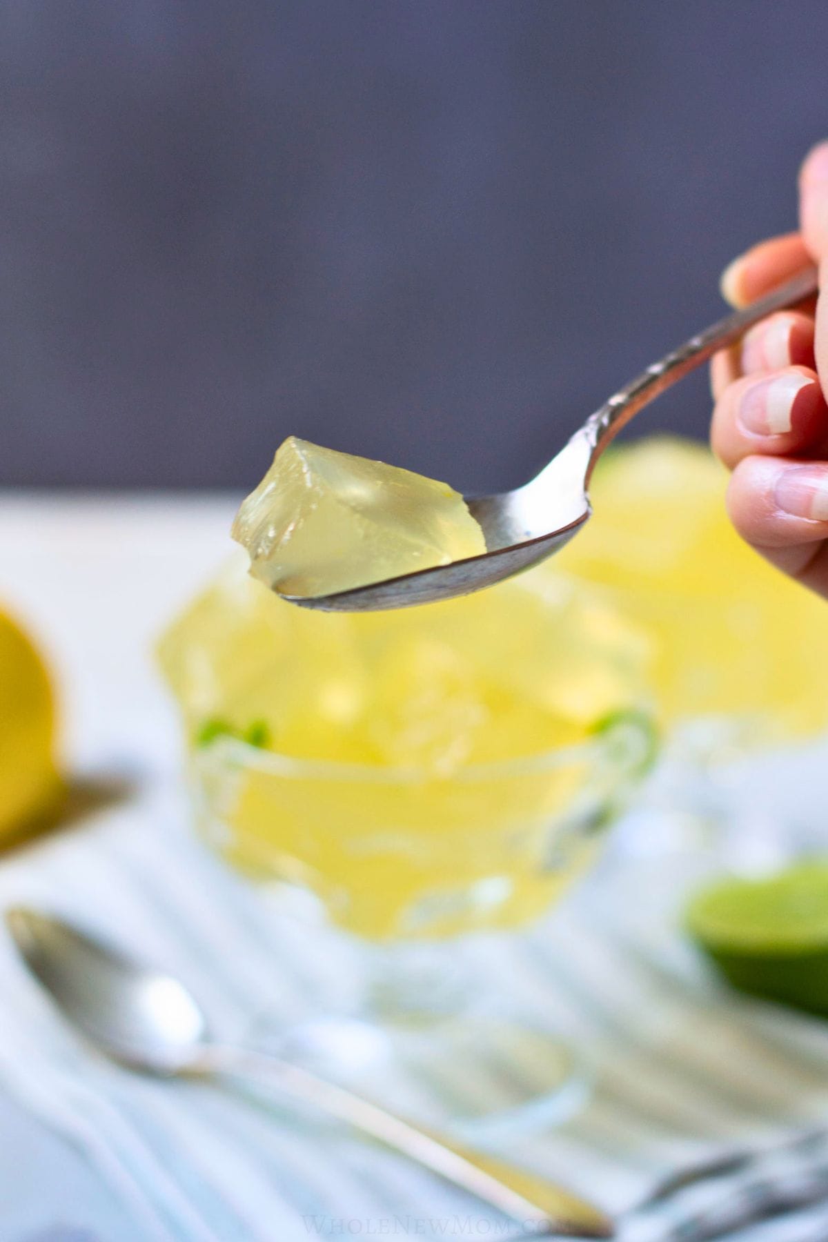 spoon with sugar free jello.