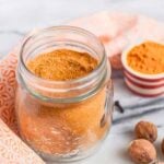 diy adrenal cocktail powder in glass jar.