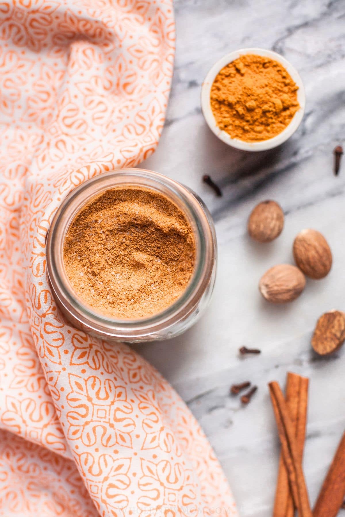 homemade adrenal cocktail powder in glass jar.