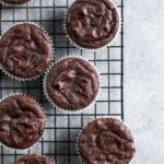 carob muffins on cooling rack.